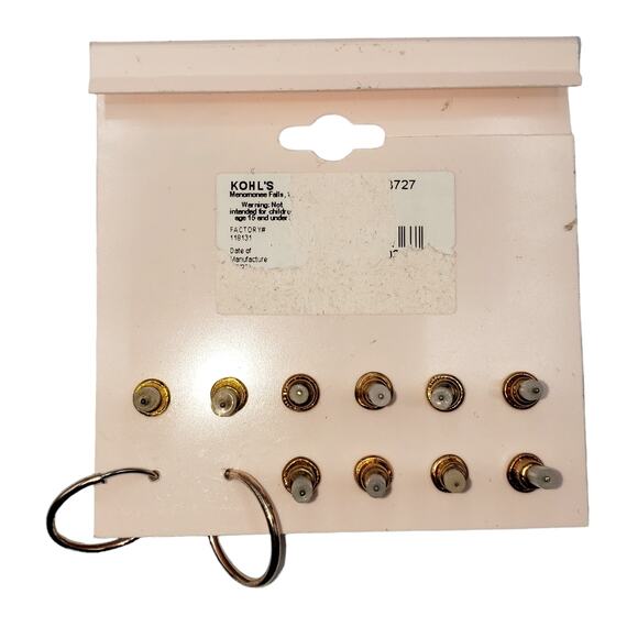 5/15 NWT 6 pairs of SO rose gold tone earrings - Picture 2 of 2